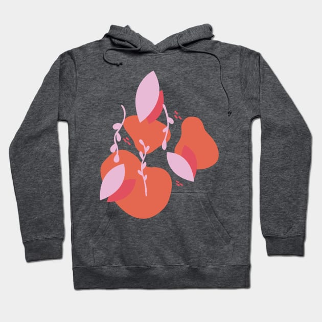 Orange e pinl flowers and organic shapes Hoodie by myyylla